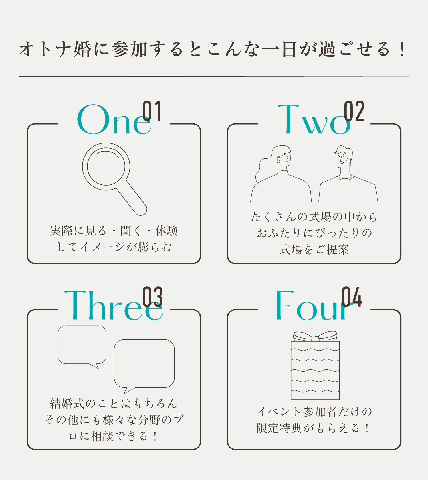 オトナ婚に参加するとこんな一日が過ごせると